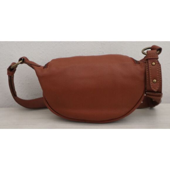 Free People OB2087391 Women's O/S Brown Leather Palmer Crossbody Bag Purse - Picture 2 of 11